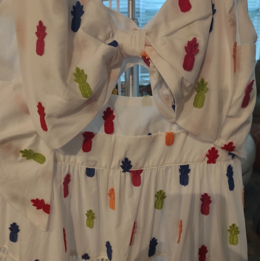 NWT Anthropologie Farm Rio Multicolor Pineapple Midi Dress - Medium - Picture 10 of 12